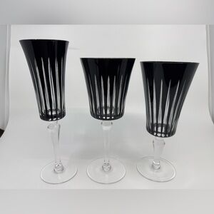 Kadra Vikko Timeless Black Stemmed Glassware 3 Pcs